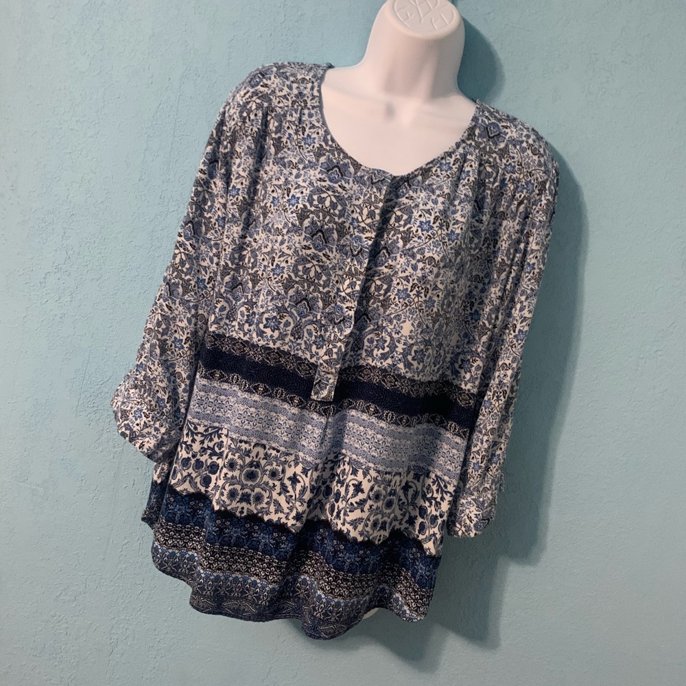 Nine West Blue Blouse